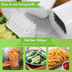 Potato Chopper Chipper Vegetable Hand Cutter Tool French Fries Maker Kitchen UK