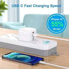 For iPhone 14 13 12 11 Pro XR XS Fast Charging 20W USB-C PD Plug