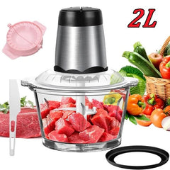 Food Processor Blender 2L Chopper Mixer Meat Spices Grinder Smoothie Maker New