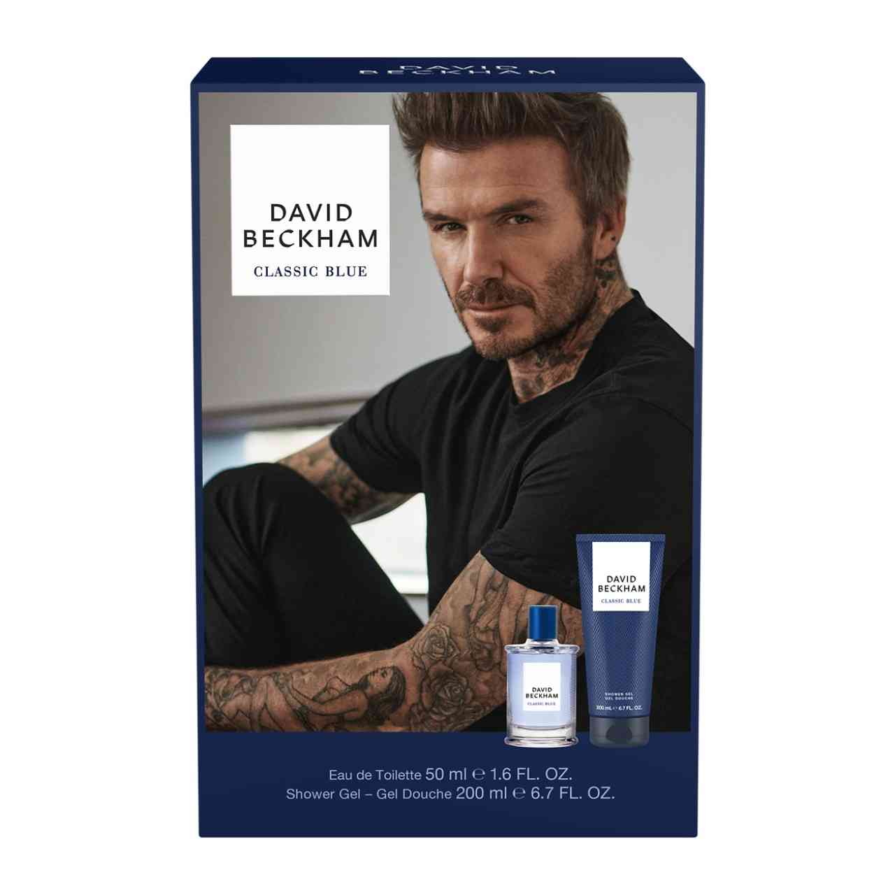 David Beckham Classic Blue Gift Set – 50ml Eau de Toilette + 200ml Shower Gel | Men’s Fragrance Gift Box