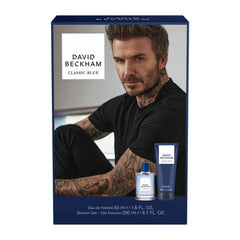 David Beckham Classic Blue Gift Set – 50ml Eau de Toilette + 200ml Shower Gel | Men’s Fragrance Gift Box