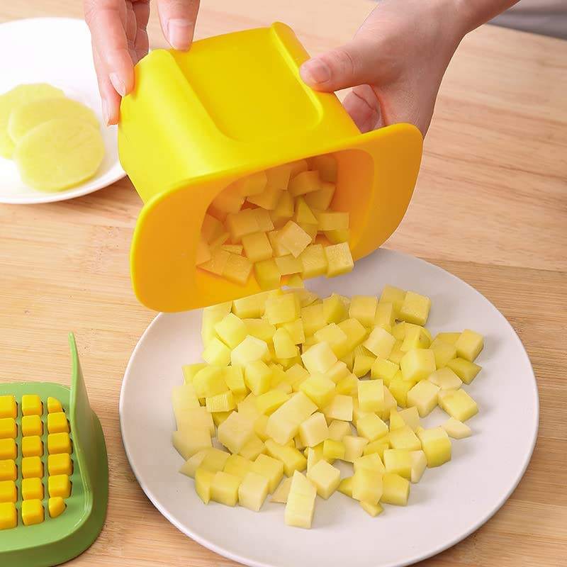Potato Chopper Chipper Vegetable Hand Cutter Tool French Fries Maker Kitchen UK