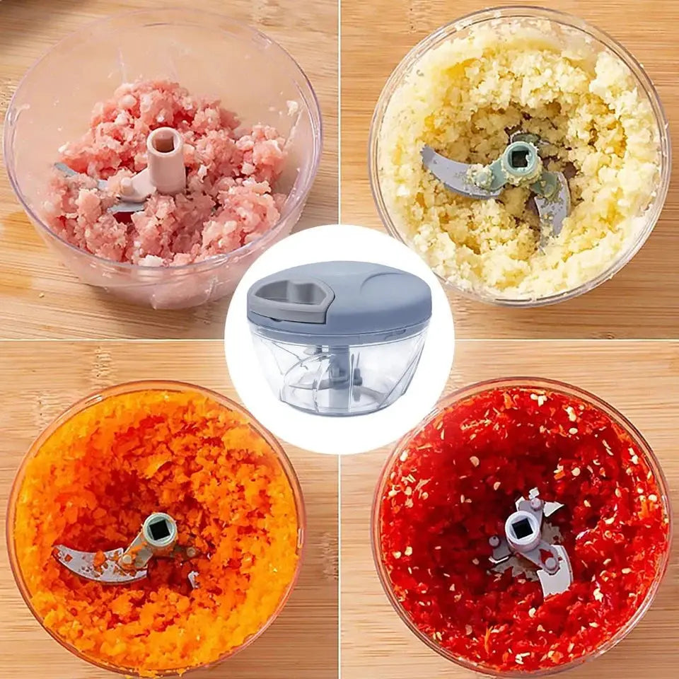 Pull Cord Manual Vegetable Cutter Pulling Food Chopper Hand Blender Kitchen Tool