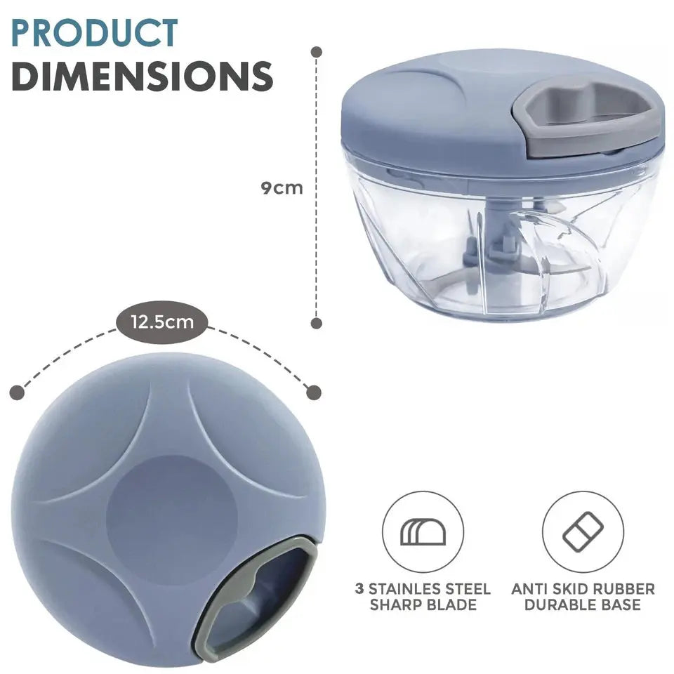 Pull Cord Manual Vegetable Cutter Pulling Food Chopper Hand Blender Kitchen Tool