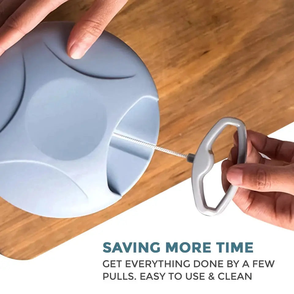 Pull Cord Pulling Food Chopper Manual Vegetable Slicer Hand Blender UK