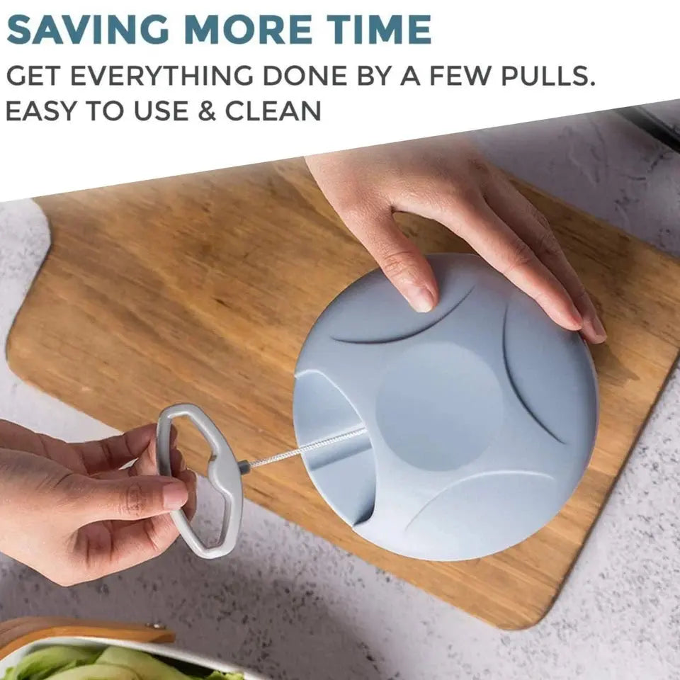 Pull Cord Manual Vegetable Cutter Pulling Food Chopper Hand Blender Kitchen Tool